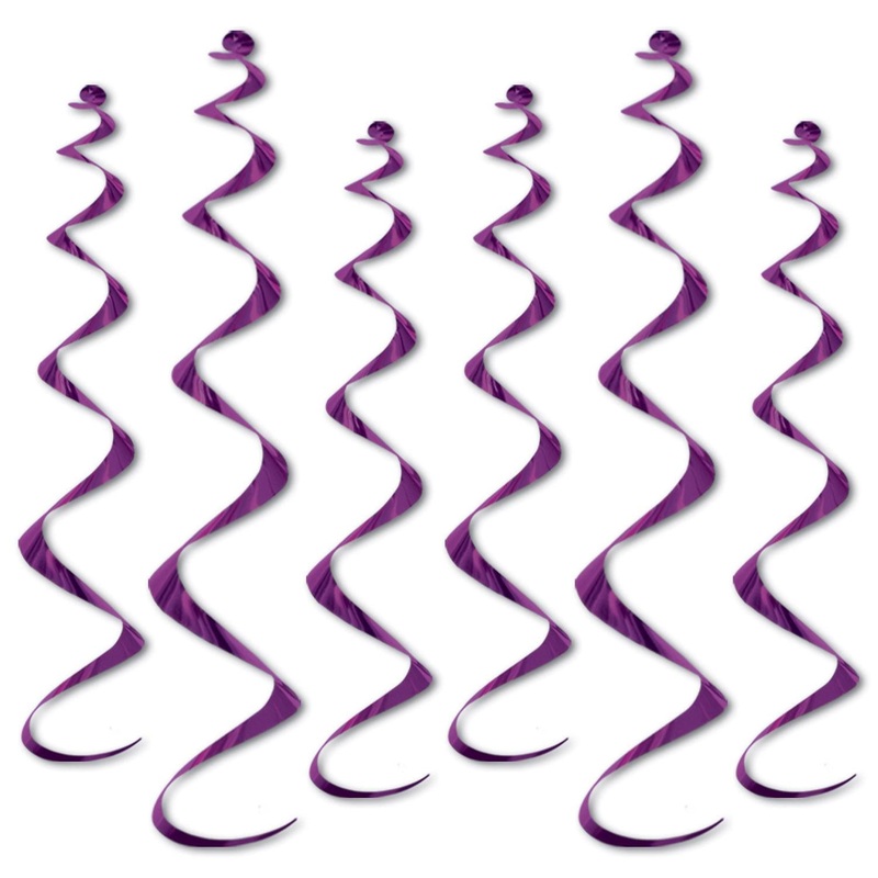 36 Piece Beistle Twirly Party Whirlys purple
