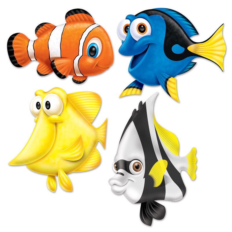 48 Pack Beistle 16.75 Inch- Under The Sea Fish Party Cutouts