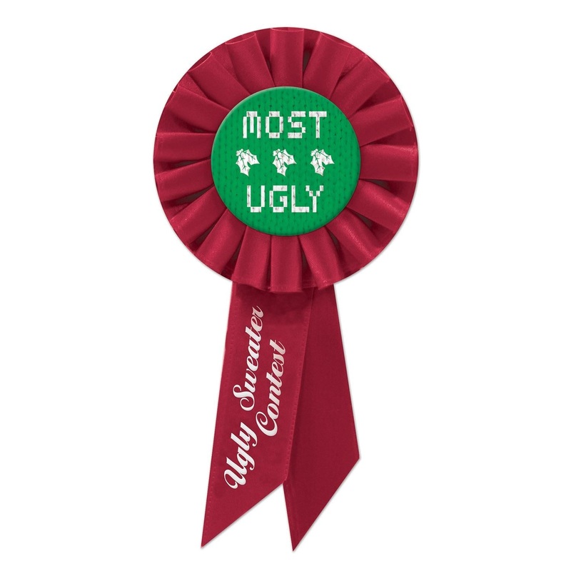 6 Pack Beistle Christmas Ugly Sweater Rosette