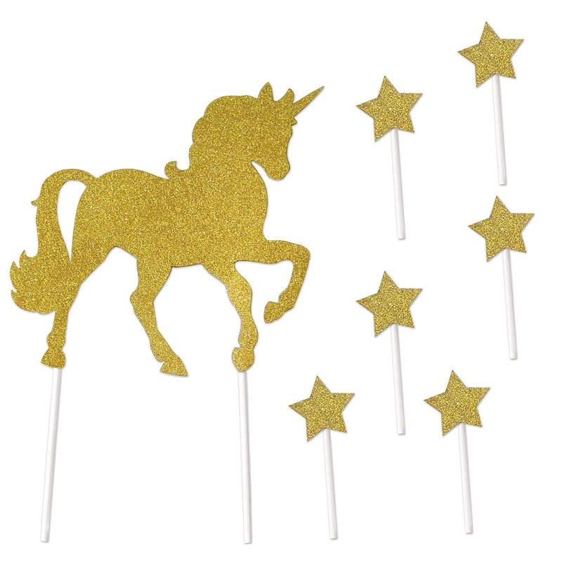 12 Pack Beistle Unicorn Party Cake Topper