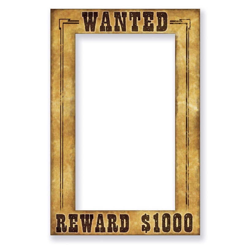 12 Pack Beistle Western Wanted Party Photo Fun Frame