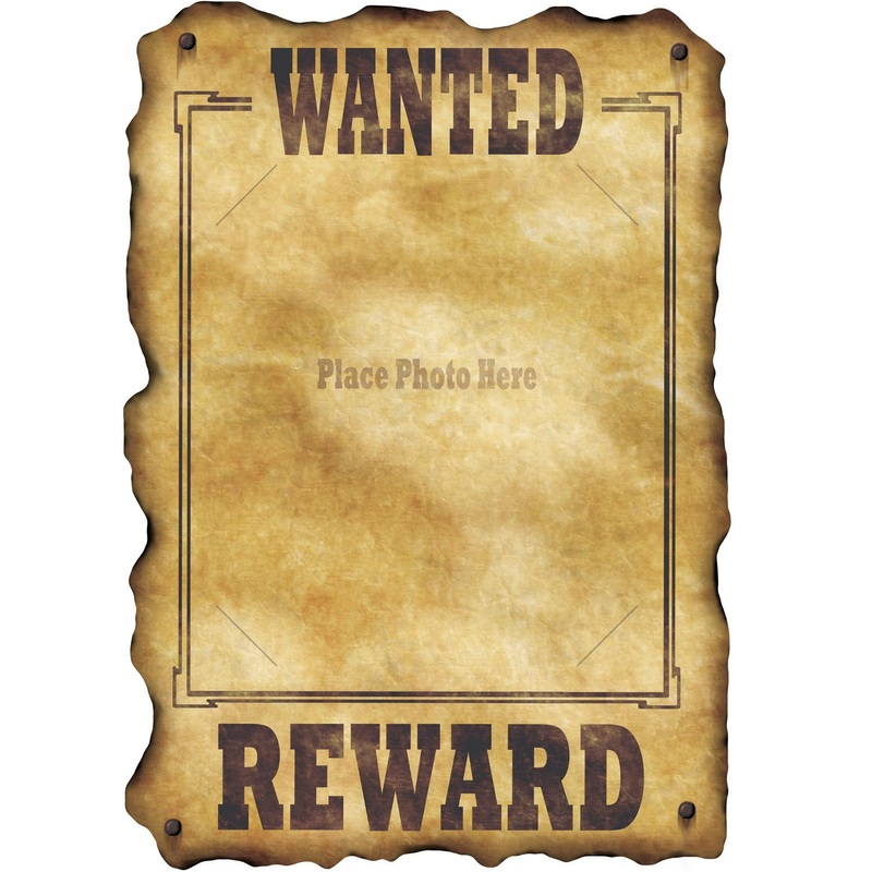 12 Pack Beistle Western Wanted Party Sign