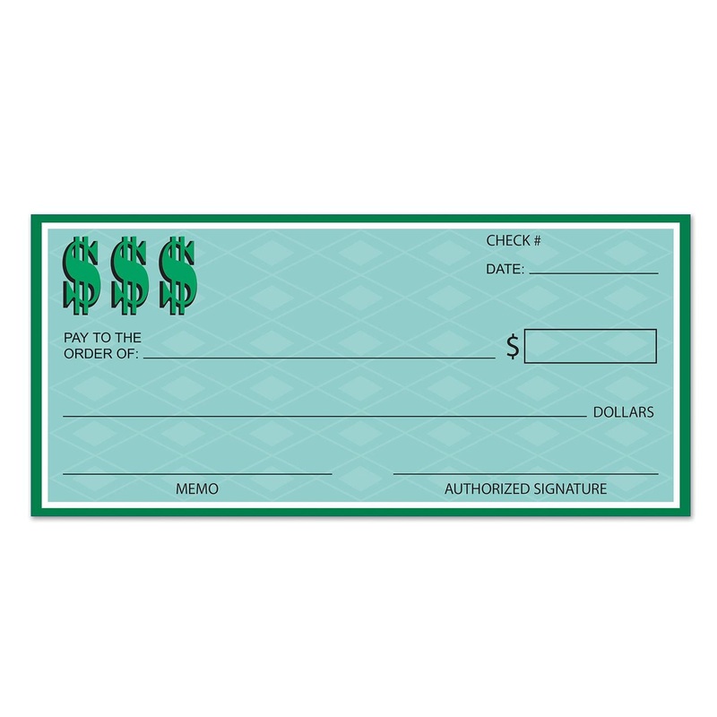 12 Pack Beistle Winner's Check Party Decoration