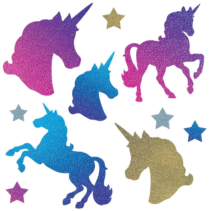 120 Pack Beistle Unicorn Party Cutouts