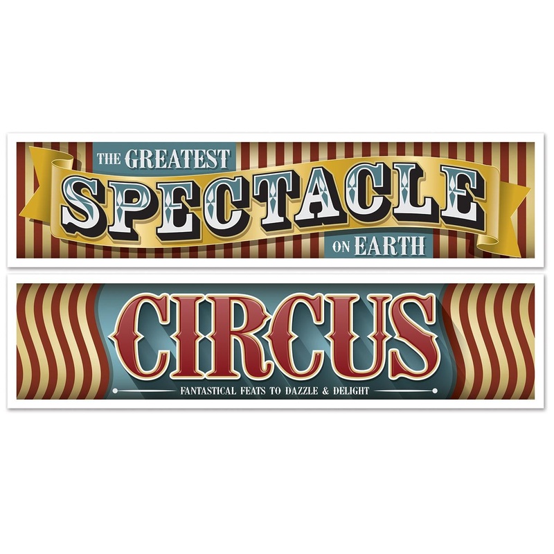 24 Pack Beistle Vintage Circus Party Banners