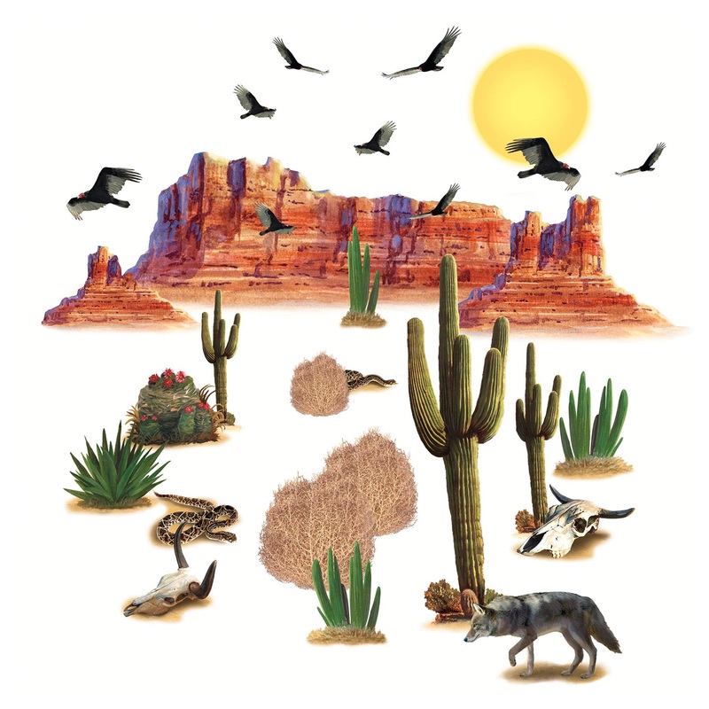 348 Piece Beistle Wild West Desert Party Props