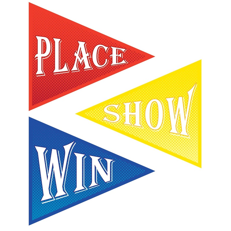 36 Pack Beistle Win, Place/Show Party Cutouts