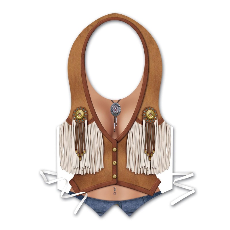 48 Pack Beistle Plastic Cowgirl Party Vest