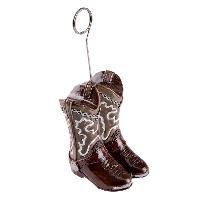 6 Pack Beistle Cowboy Boots Photo/Balloon Holder