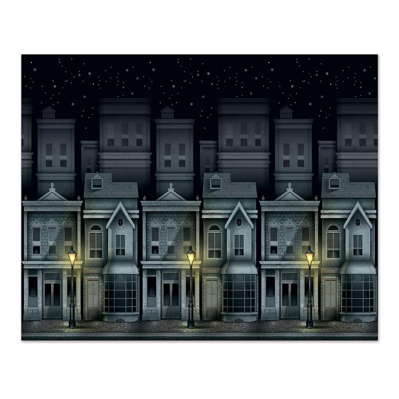 6 Pack Beistle Victorian Townscape Party Backdrop