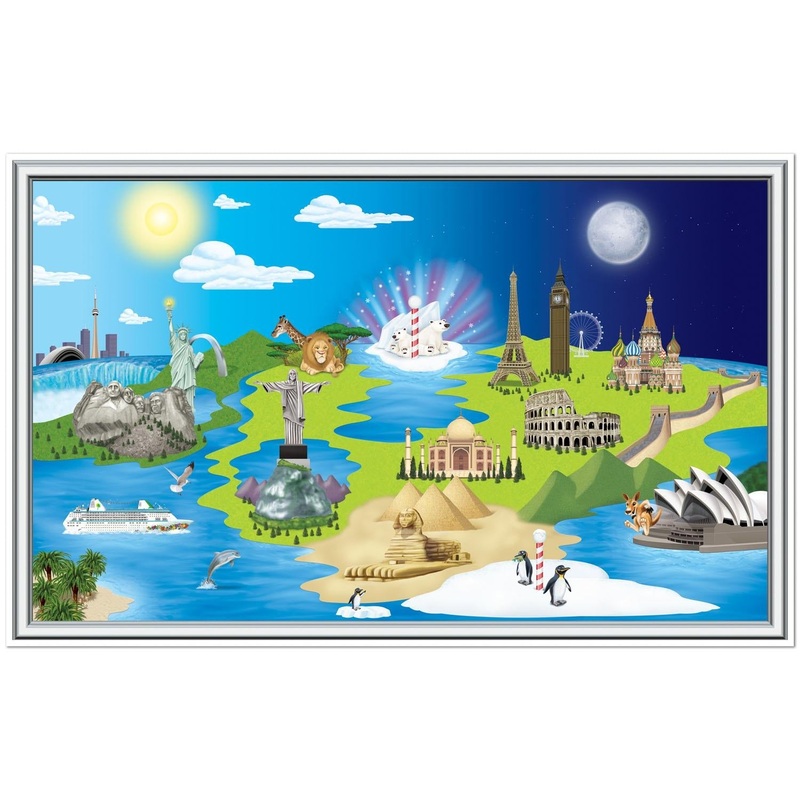 6 Pack Beistle Window To The World Party Insta-View Decoration