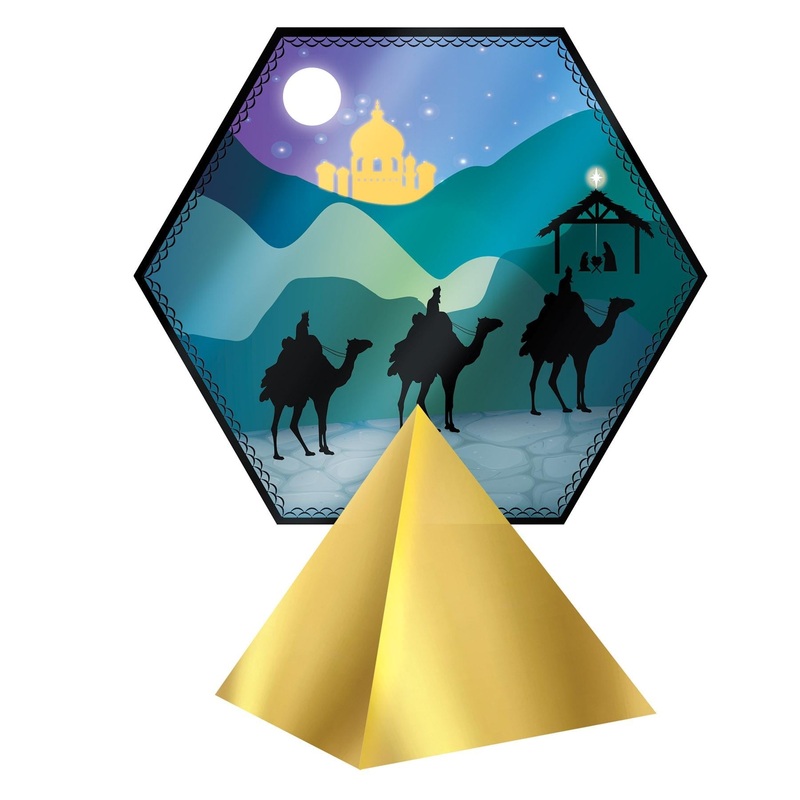 12 Pack Beistle Christmas 3-D Foil Three Kings Day Centerpiece