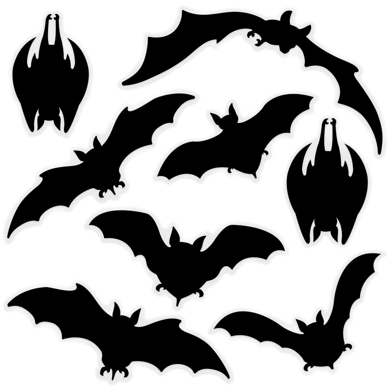 12 Pack Beistle Halloween Bat Silhouette Clings