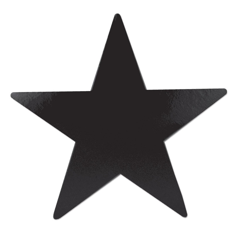 24 Pack Beistle 15 Inch Foil Star Party Cutout - Black