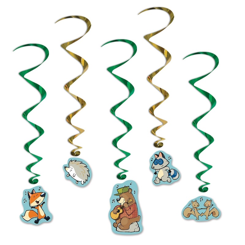 30 Piece Beistle Woodland Friends Party Whirls