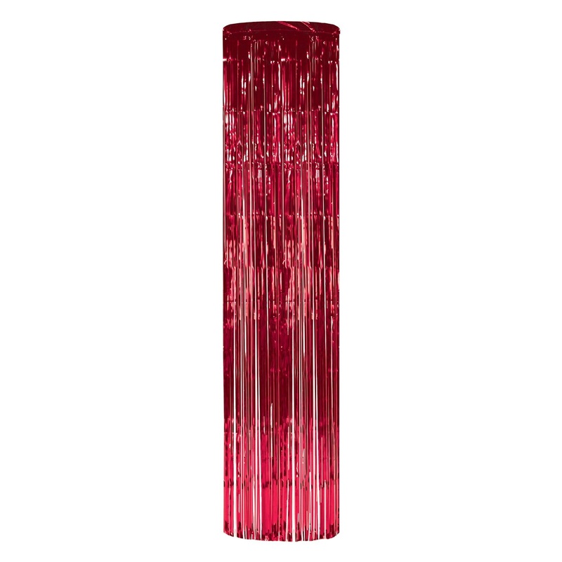 6 Pack Beistle 1-Ply Gleam 'N Party Column - red