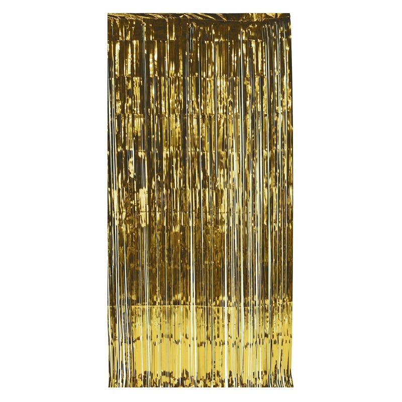 6 Pack Beistle 1-Ply Gleam 'N Party Curtain - gold