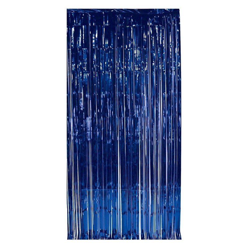 6 Pack Beistle 1-Ply Party Gleam 'N Curtain - blue