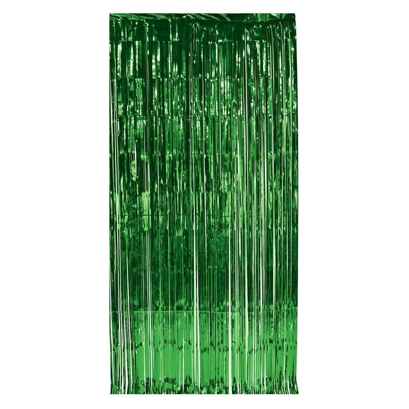 6 Pack Beistle 1-Ply Party Gleam 'N Curtain - green
