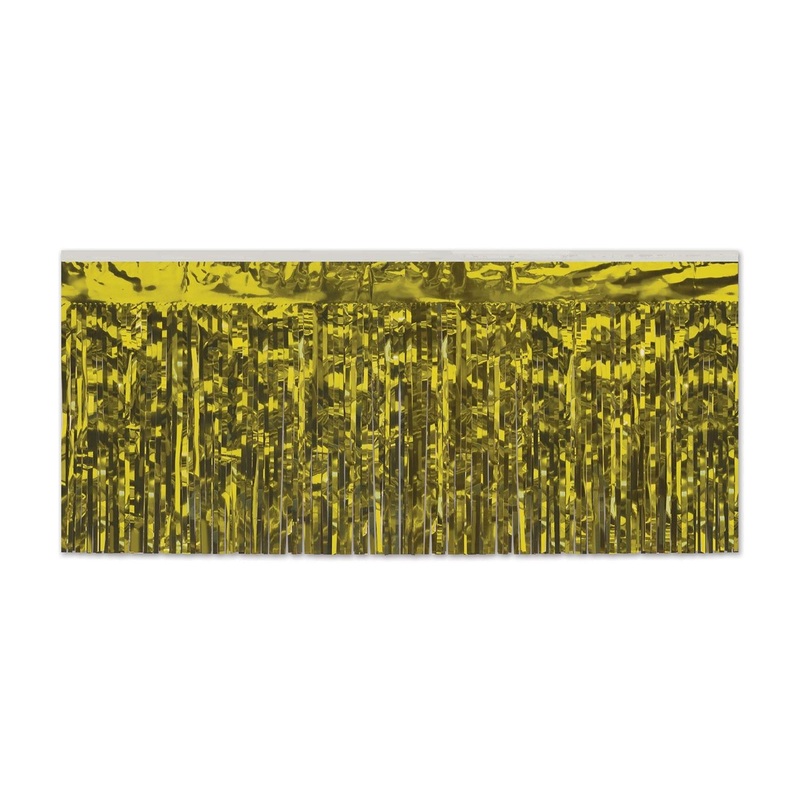 6 Pack Beistle Packaged 2-Ply Party Metallic Fringe Drape - gold