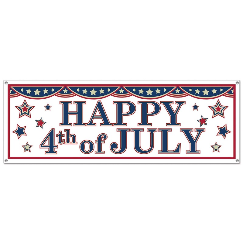 12 Pack Beistle 4th Of July Party Sign Banner