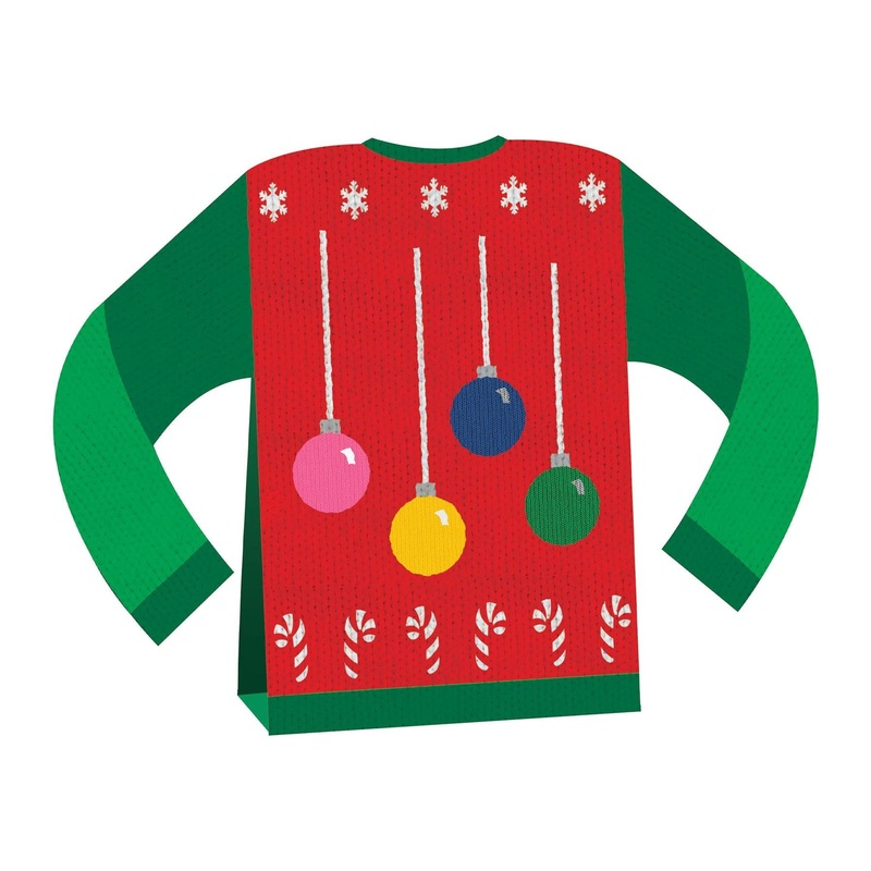 12 Pack Beistle Christmas 3-D Ugly Sweater Centerpiece