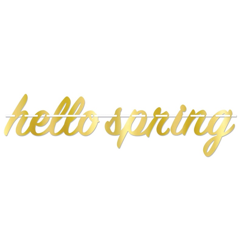12 Pack Beistle Foil Hello Spring Party Streamer