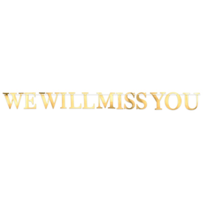 12 Pack Beistle Foil "We Will Miss You" Party Streamer