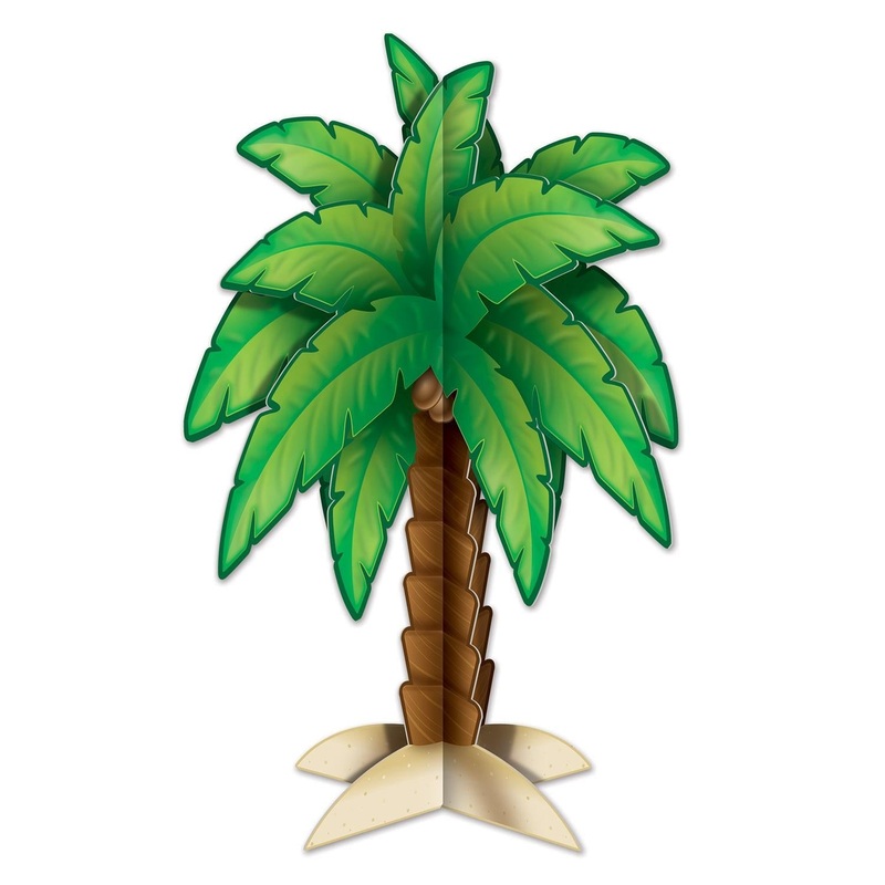 12 Pack Beistle Luau Party 3-D Palm Tree Centerpiece