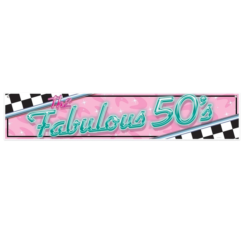 12 Pack Beistle The Fabulous 50's Party Banner