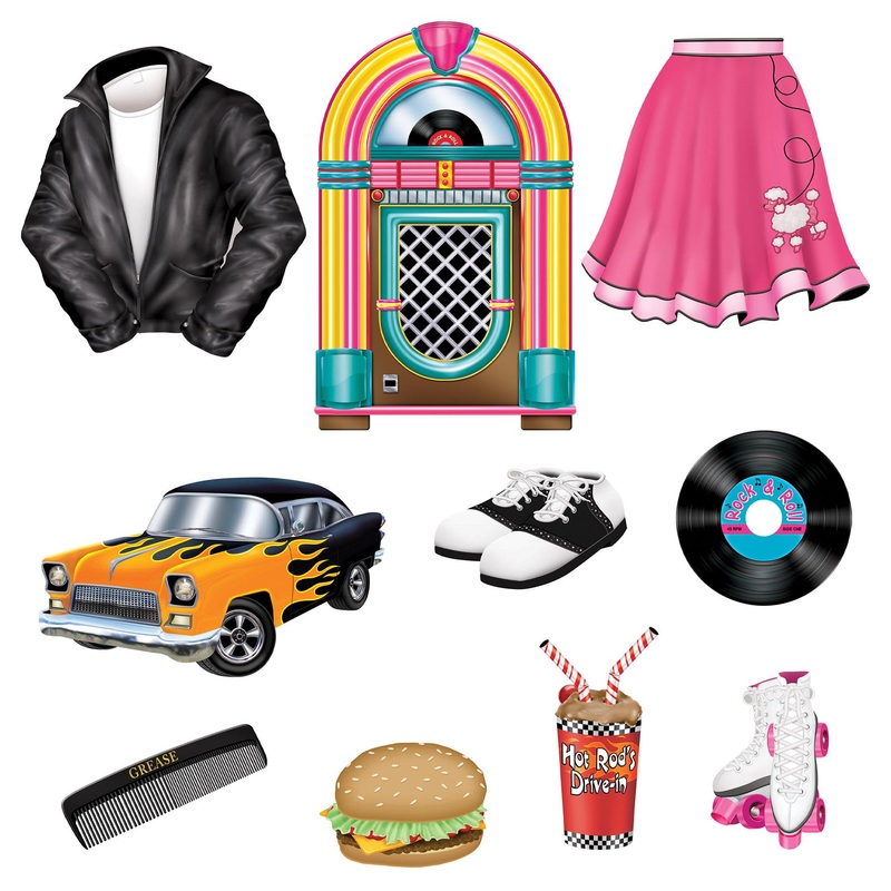 120 Pack Beistle 50's Party Cutouts