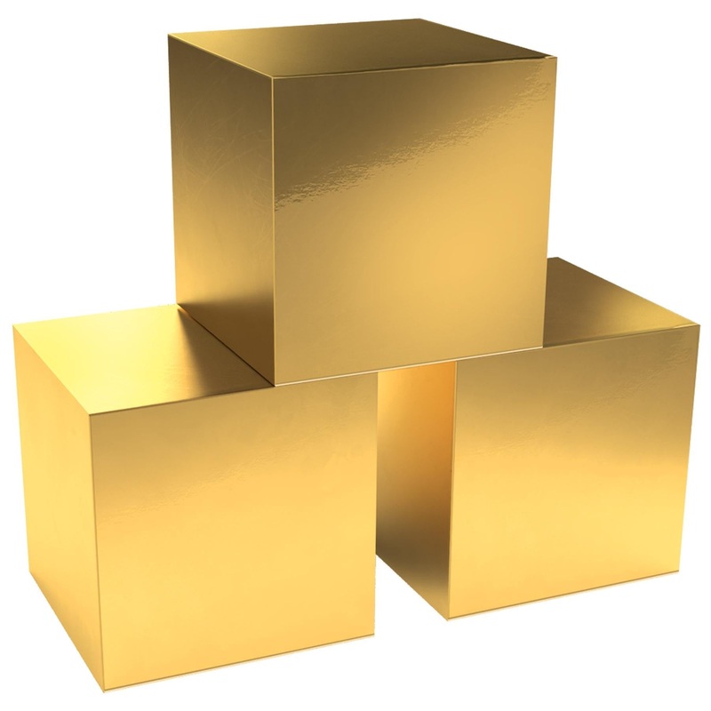 36 Pack Beistle Foil Party Favor Boxes Gold
