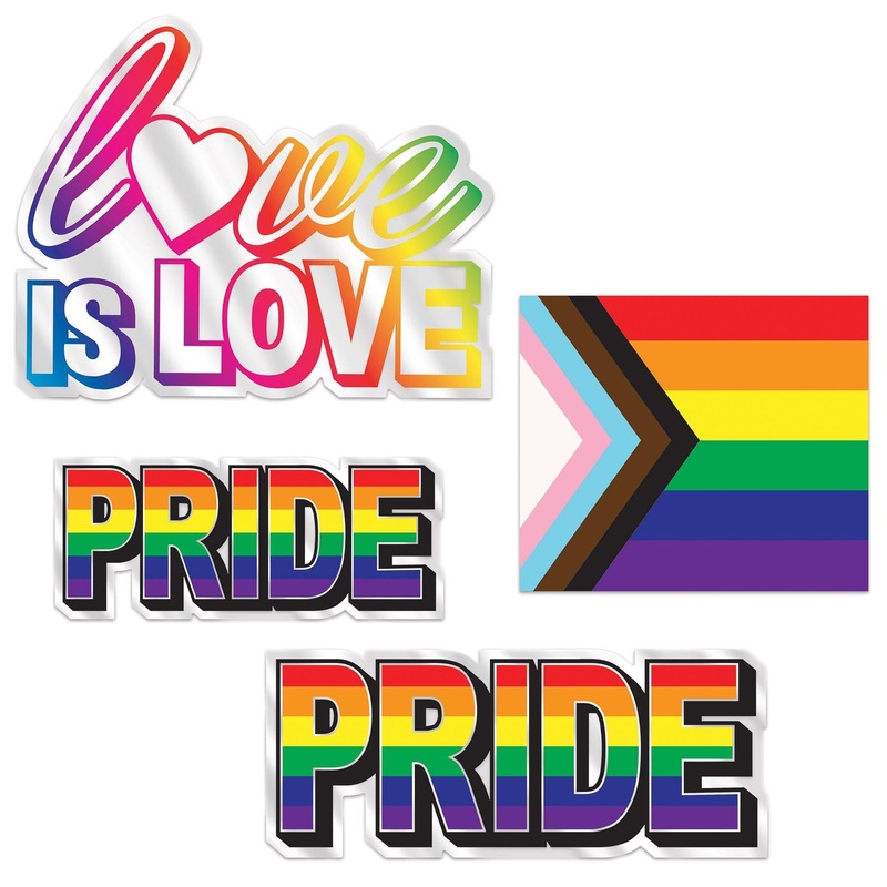 48 Pack Beistle Plastic Pride Party Cutouts