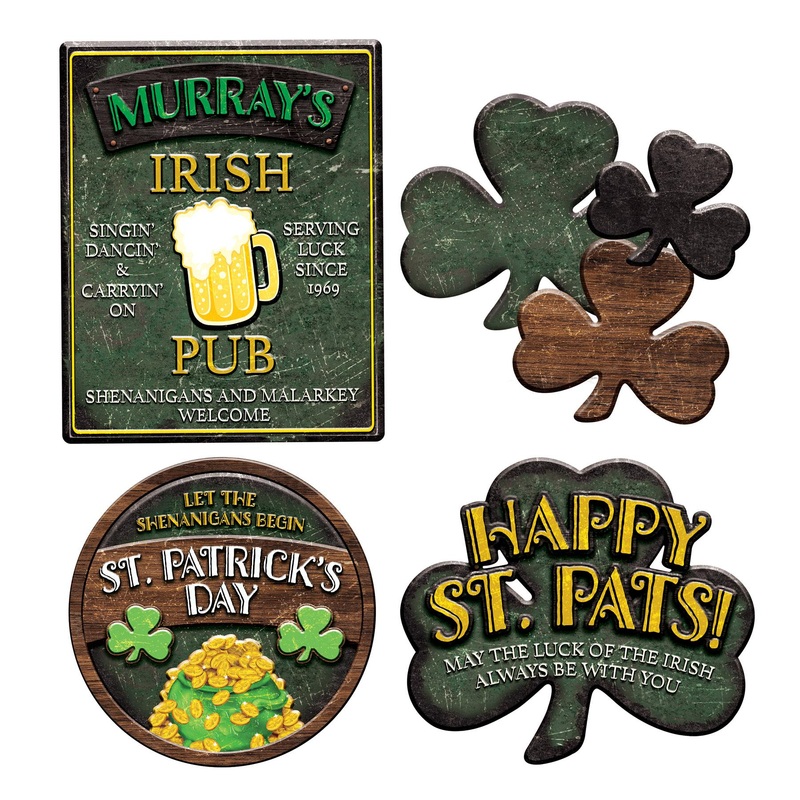 48 Pack Beistle St Patrick's Day Sign Cutouts