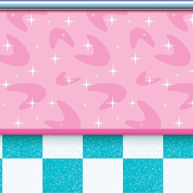 6 Pack Beistle 50's Soda Shop Party Backdrop