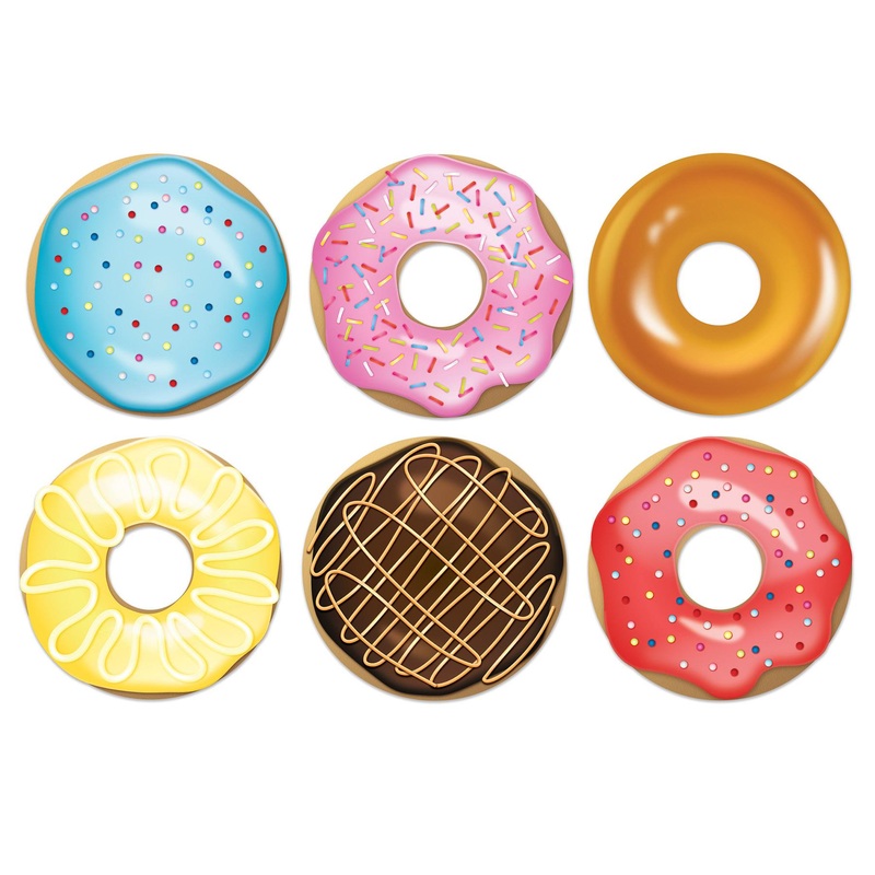 72 Pack Beistle Donut Party Cutouts