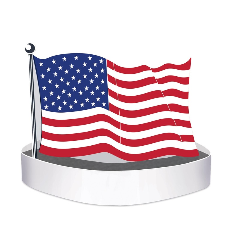 12 Pack Beistle American Flag Headband