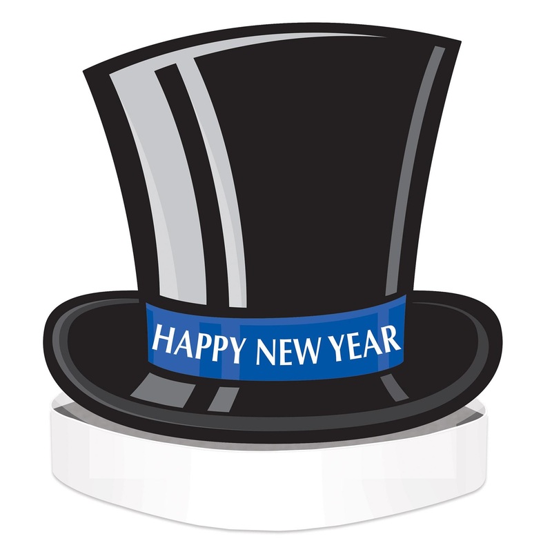 12 Pack Beistle Happy New Year Top Hat Headband