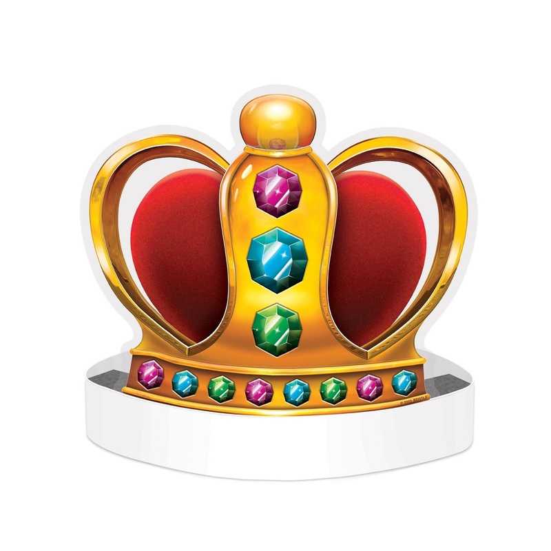 12 Pack Beistle Mardi Gras King/Queen Crown Headband