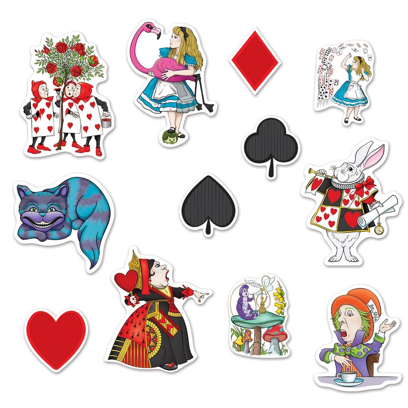 144 Pack Beistle Alice In Wonderland Party Cutouts