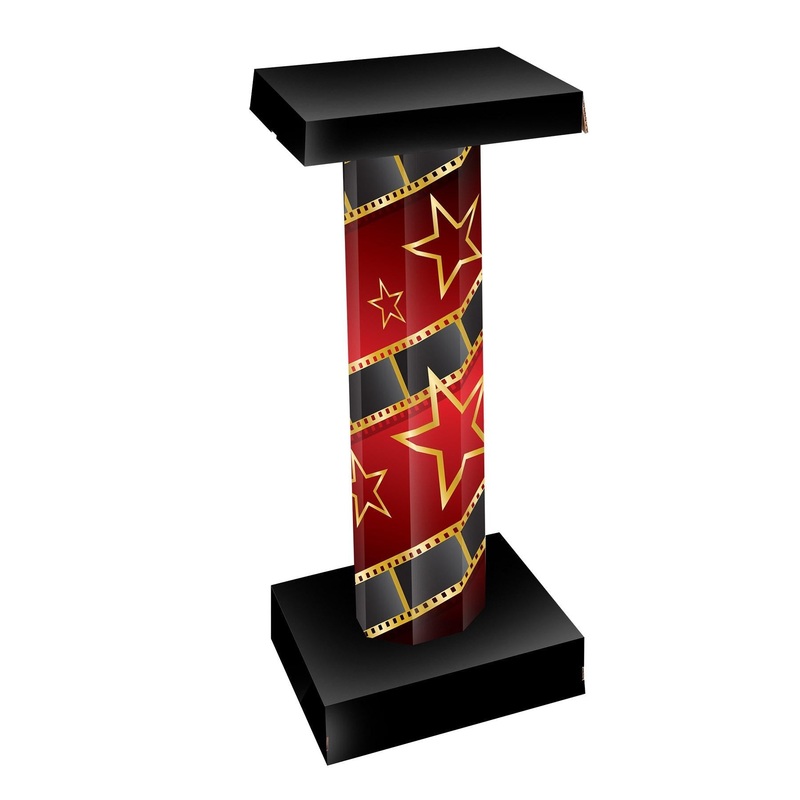 2 Pack Beistle Red Carpet 3-D Short Party Column Prop