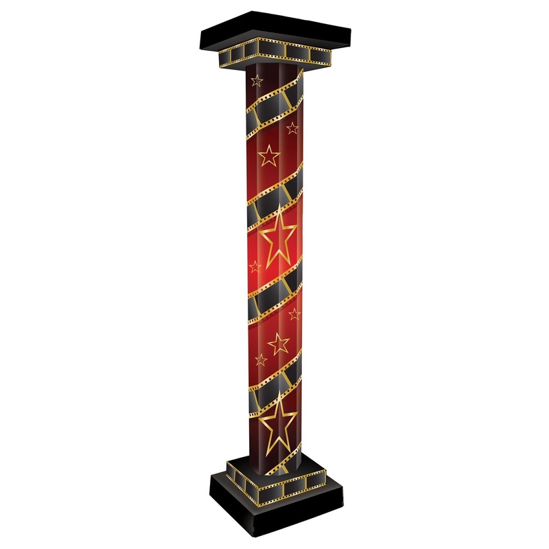 2 Pack Beistle Red Carpet 3-D Tall Party Column Prop