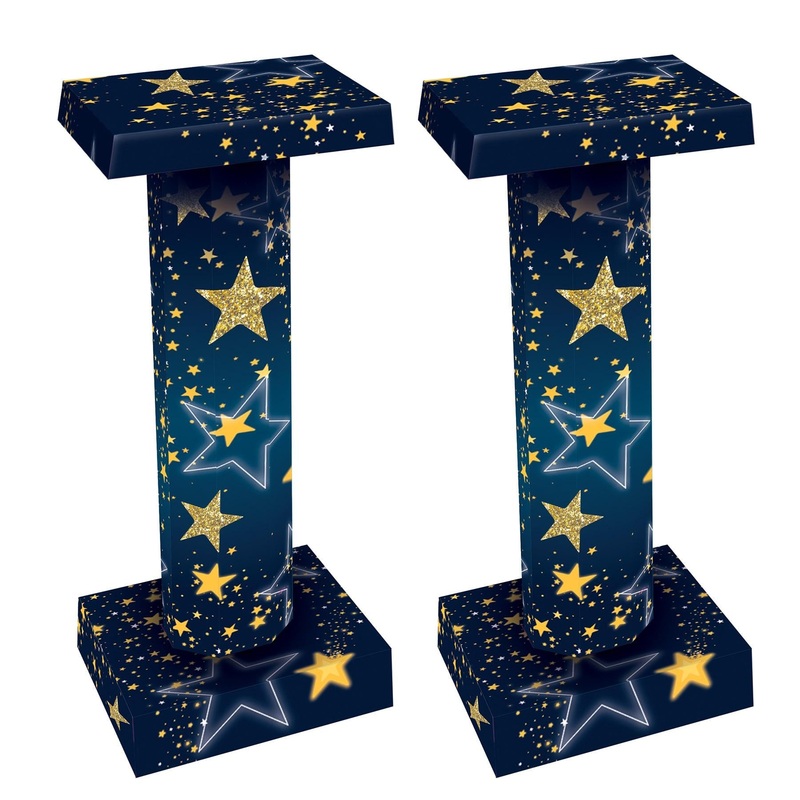2 Pack Beistle Starry Night 3-D Short Party Column Prop
