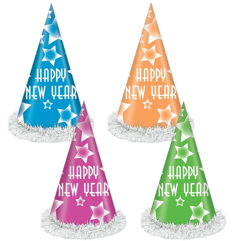 25 Pack Beistle Happy New Year Party Hats