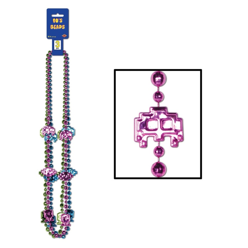36 Pack Beistle 80's Party Bead Necklaces