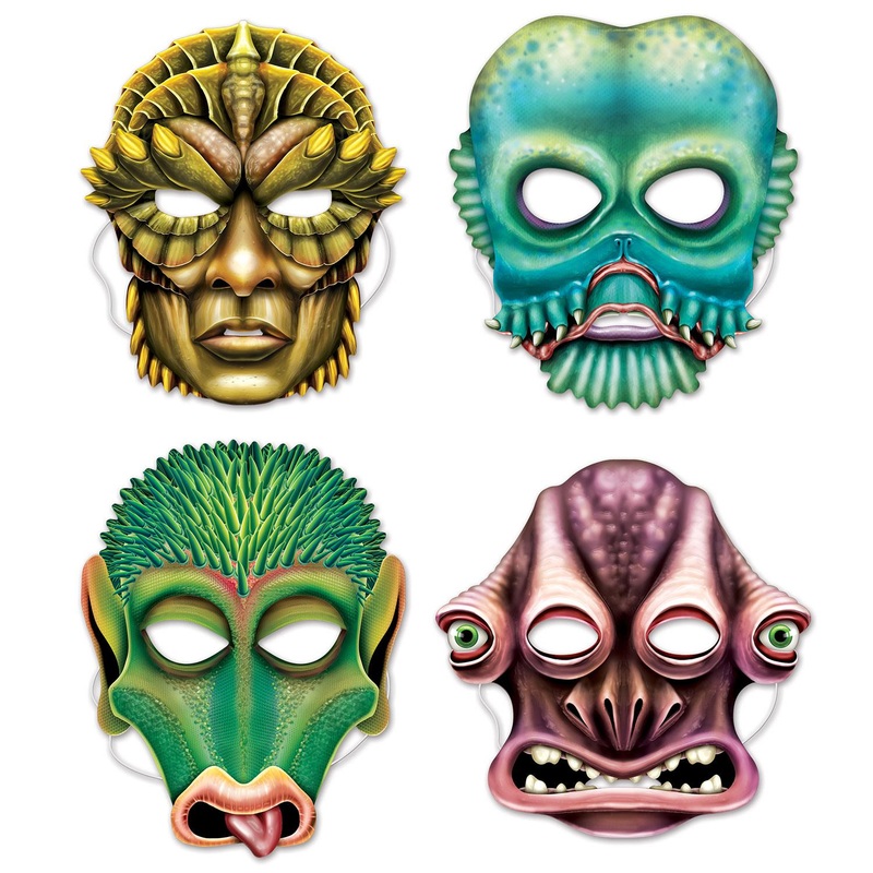 48 Pack Beistle Alien Masks