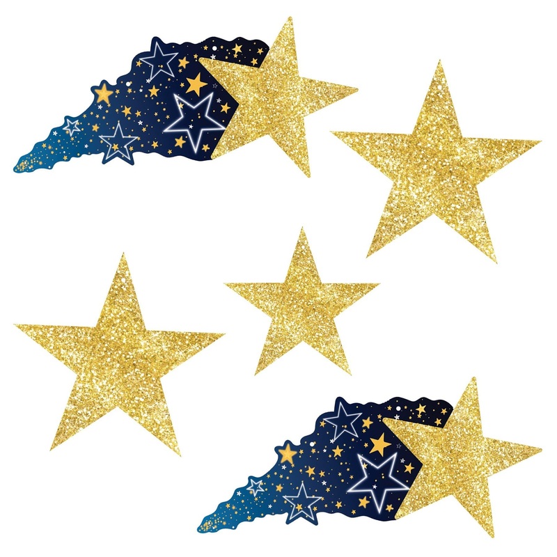 5 Pack Beistle Starry Night Hanging Shooting Party Stars