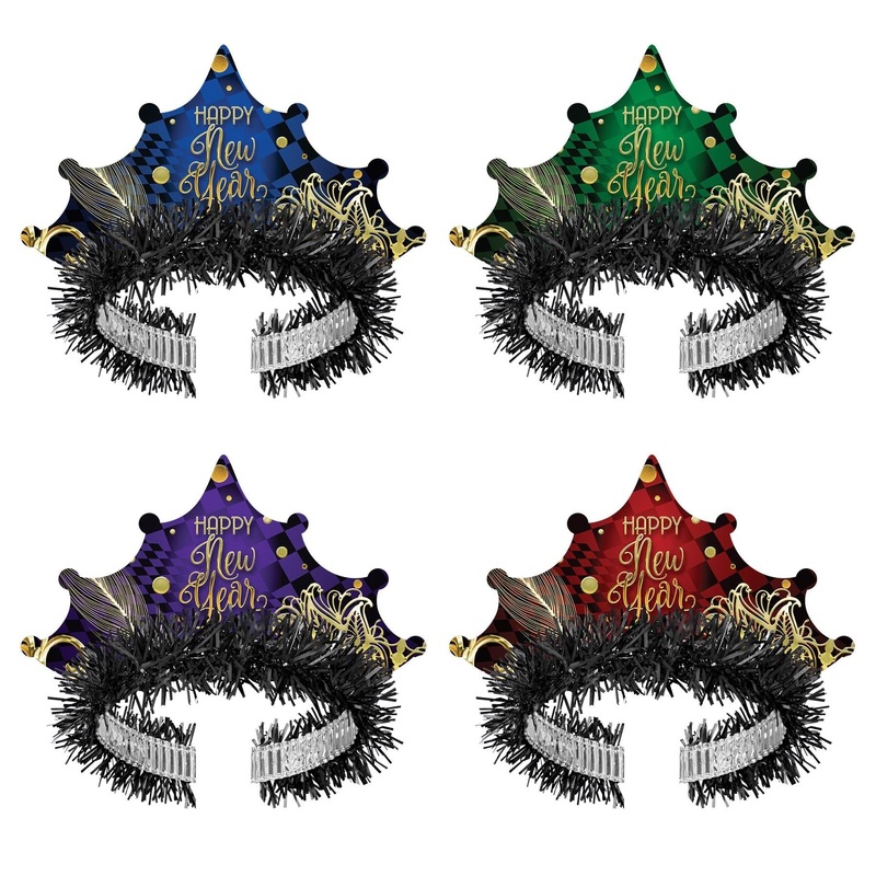 50 Pack Beistle New Year's Eve Midnight Masquerade Tiaras