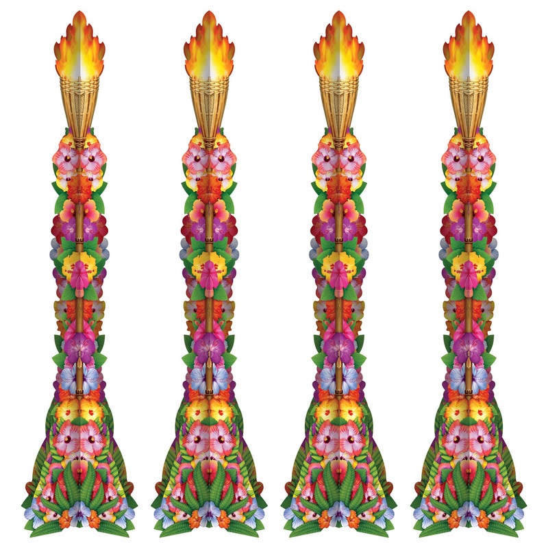 Beistle Luau 3-D Tiki Torch Props