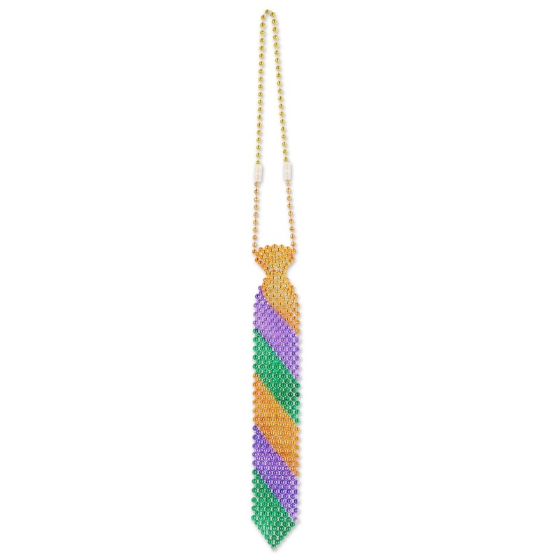 12 Pack Beistle Mardi Gras Beaded Mardi Gras Tie